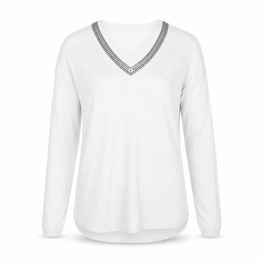 Next Womens Grey V-Neck Viscose Pullover Jumper Size 10