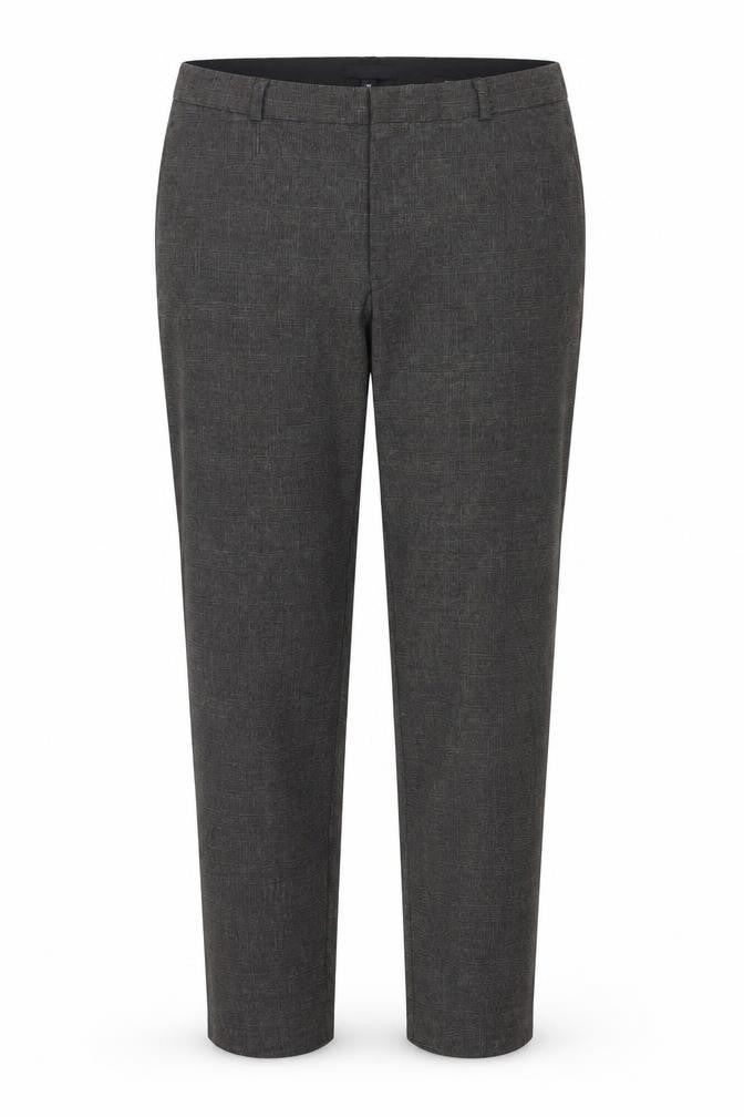 H&M Womens Grey Plaid Polyester Chino Trousers Size 36 in L29 in Regular Button