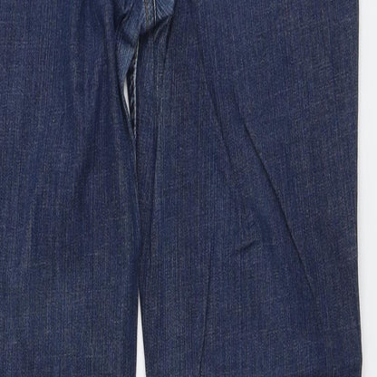 ESPRIT Womens Blue Cotton Bootcut Jeans Size 34 in L31 in Regular Button