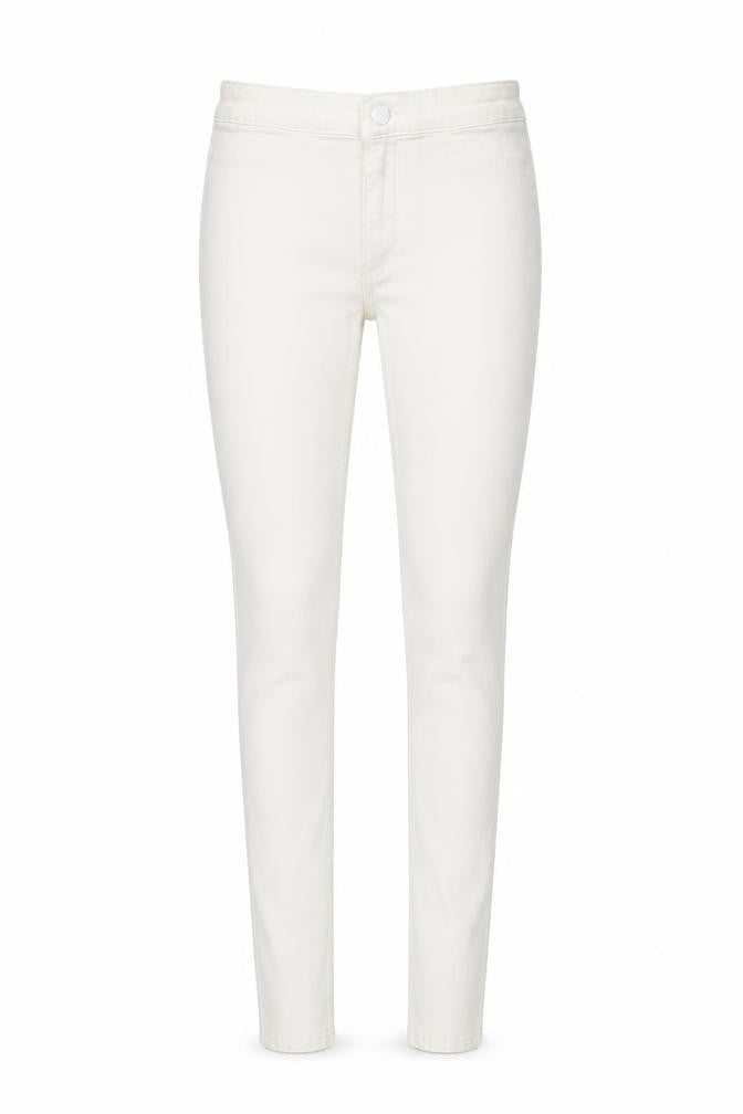 Topshop Womens Ivory Cotton Skinny Jeans Size 30 in L33 in Regular Button