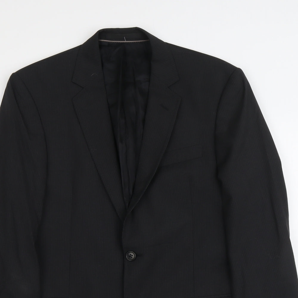 Marks and Spencer Mens Black Wool Jacket Suit Jacket Size M Regular