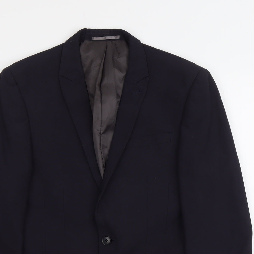 NEXT Mens Blue Polyester Jacket Suit Jacket Size S Regular
