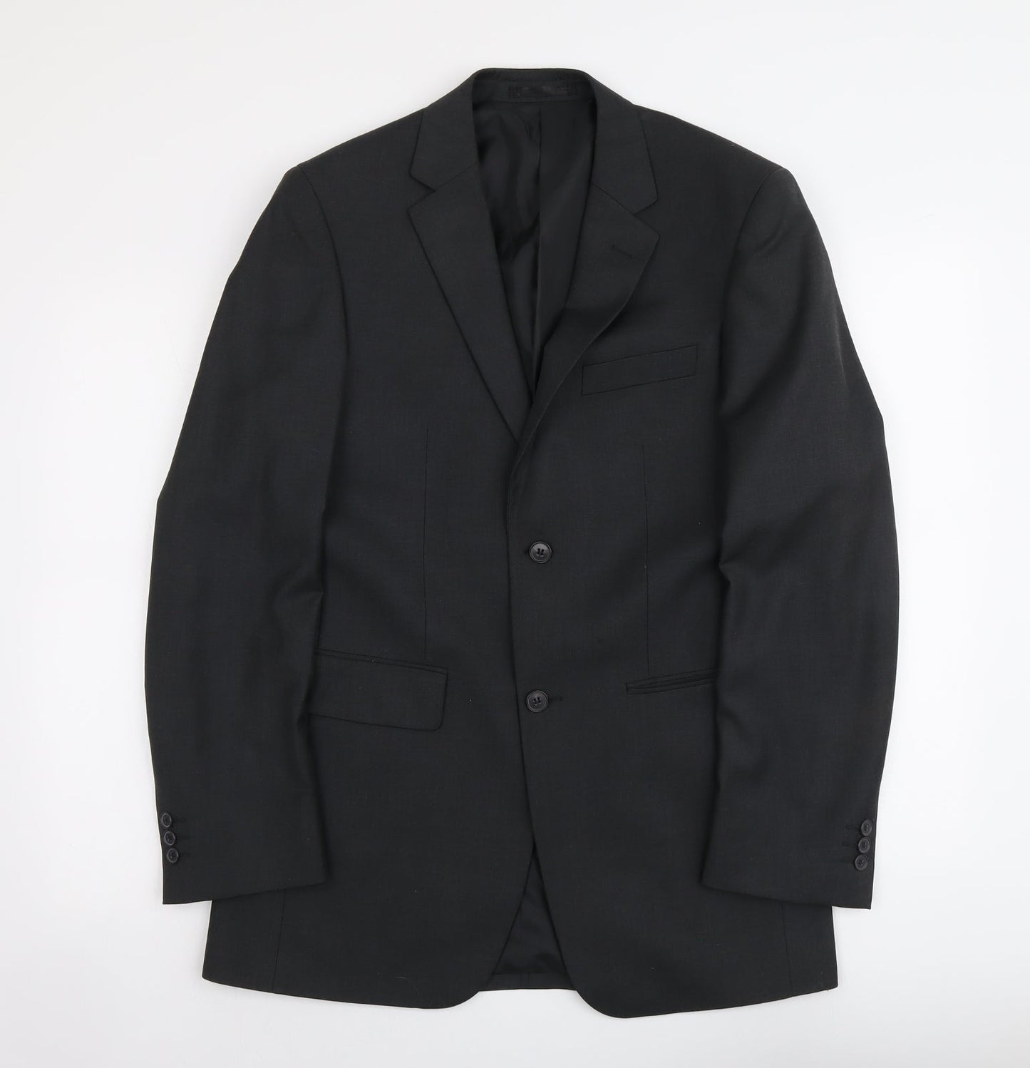 Karl Jackson Mens Grey Polyester Jacket Suit Jacket Size S Regular