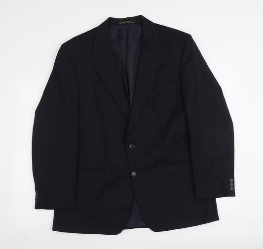 Marks and Spencer Mens Blue Polyester Jacket Suit Jacket Size M Regular