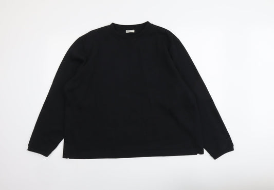 Joie de Vivre Womens Black Polyester Pullover Sweatshirt Size 20 Pullover