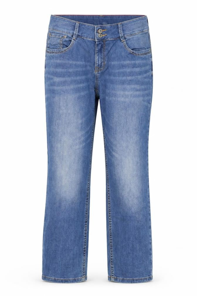 Tom Taylor Womens Blue Cotton Straight Jeans Size 32 in L25 in Slim Button