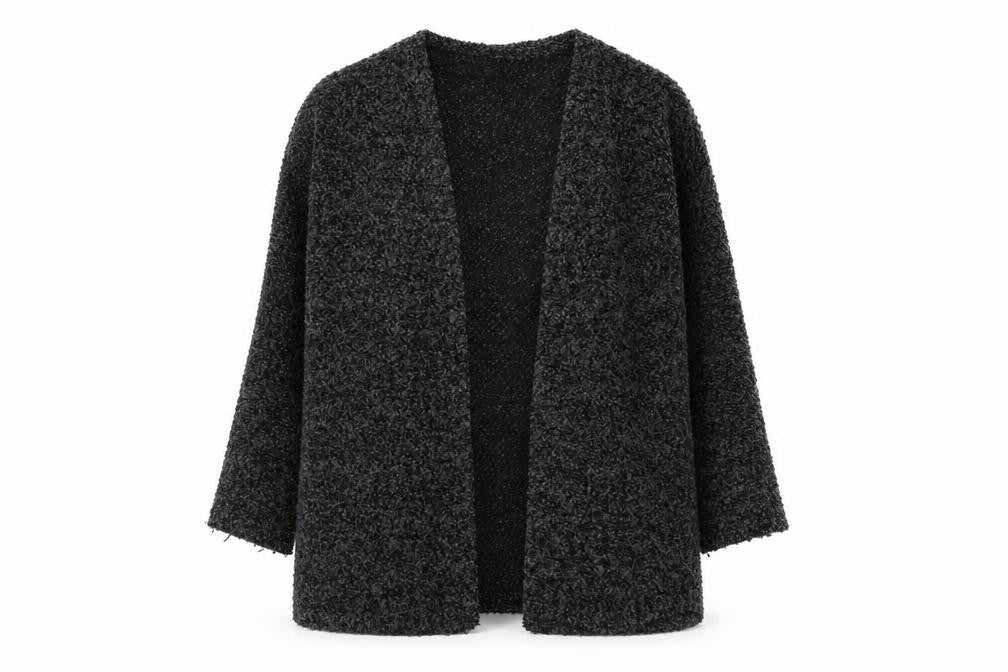 H&M Womens Grey V-Neck Acrylic Cardigan Jumper Size S