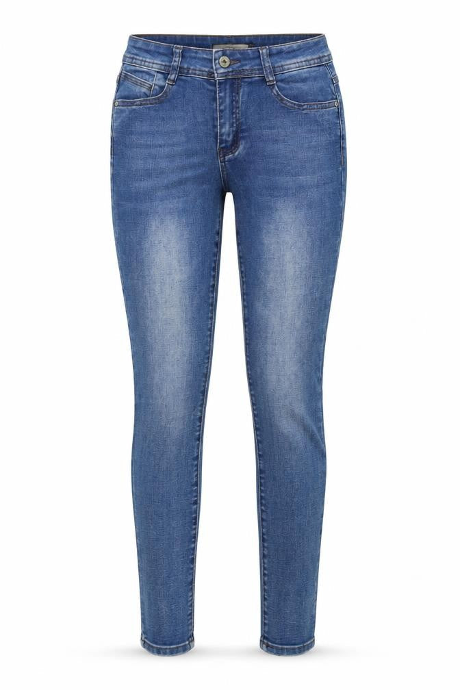 Love Frontow Womens Blue Cotton Skinny Jeans Size L L28 in Regular Button
