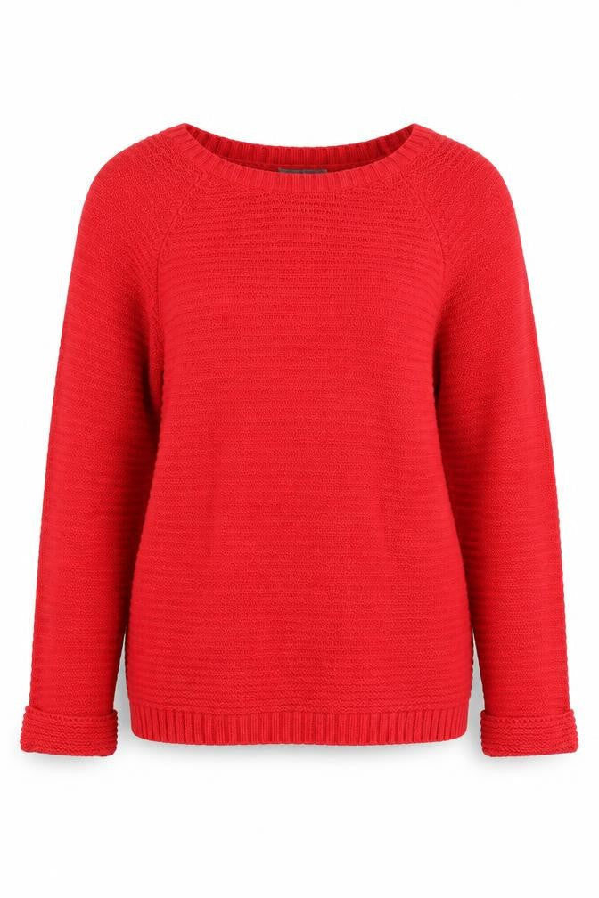 Wallis Womens Red Round Neck Acrylic Pullover Jumper Size M