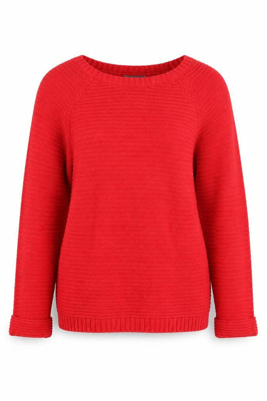 Wallis Womens Red Round Neck Acrylic Pullover Jumper Size M
