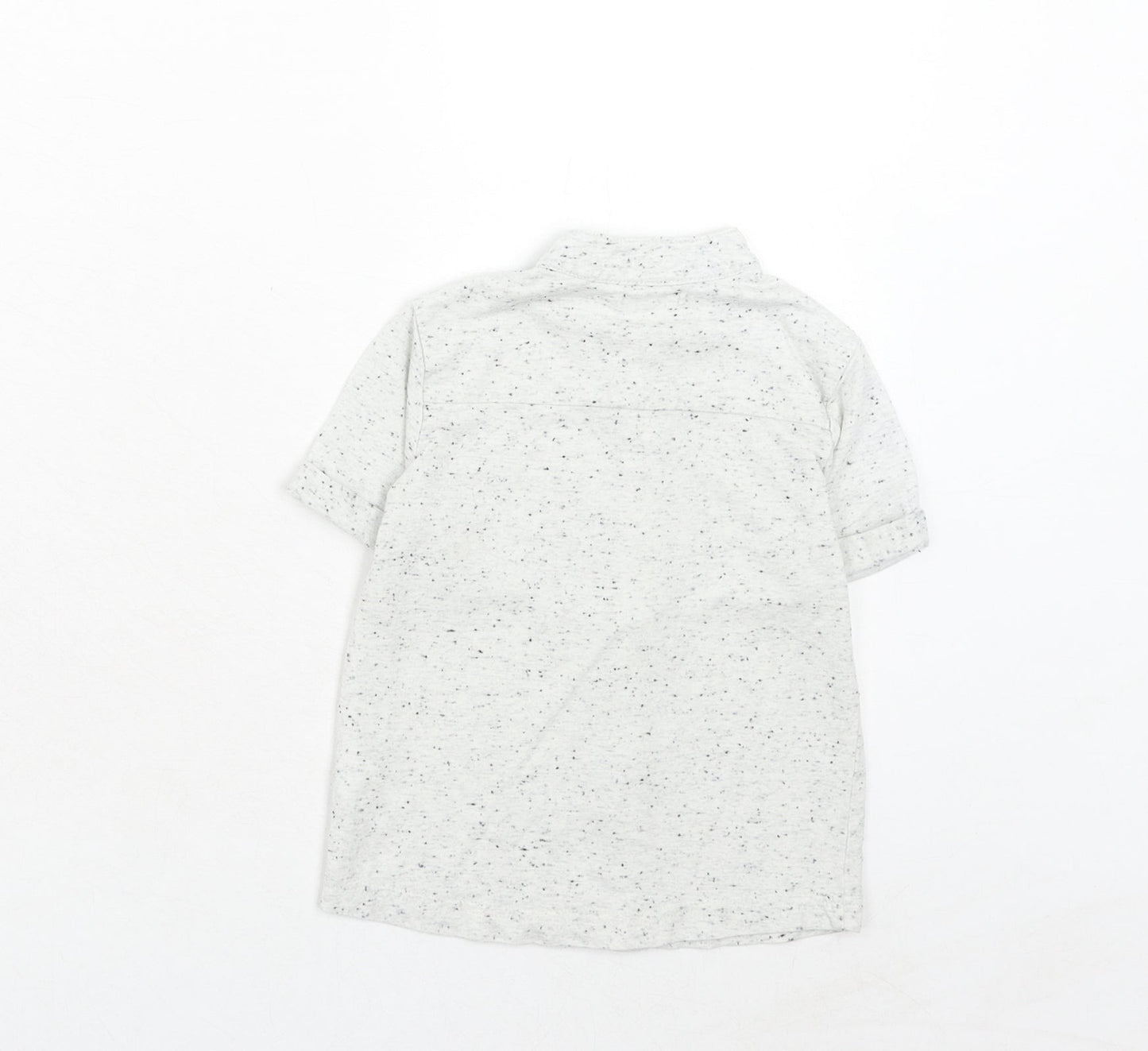 NEXT Boys Grey Polyester Basic Button-Up Size 2 Years Mock Neck Button