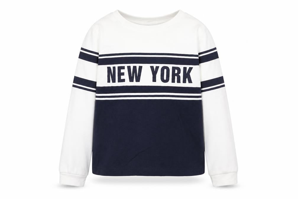 H&M Girls White Cotton Pullover Sweatshirt Size 11-12 Years Pullover - New York