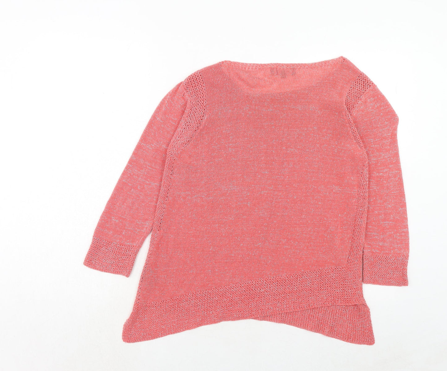 Marks and Spencer Womens Pink Round Neck Acrylic Pullover Jumper Size 12