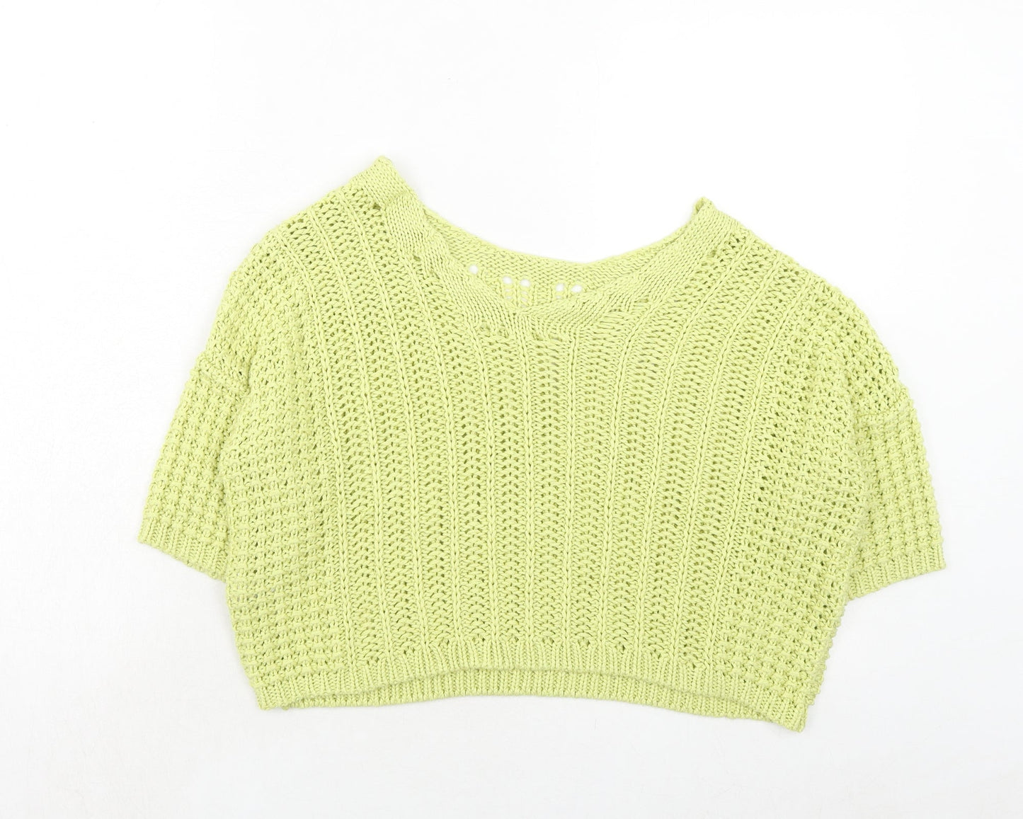 NEXT Womens Green Round Neck Acrylic Pullover Jumper Size M