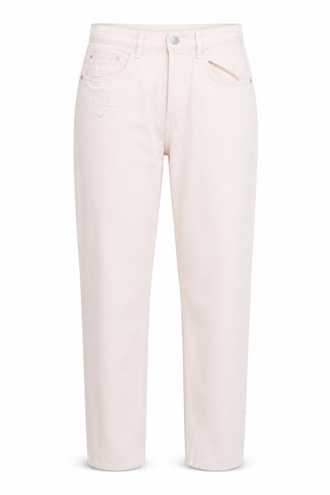 H&M Womens Pink Cotton Straight Jeans Size 29 in Regular Button