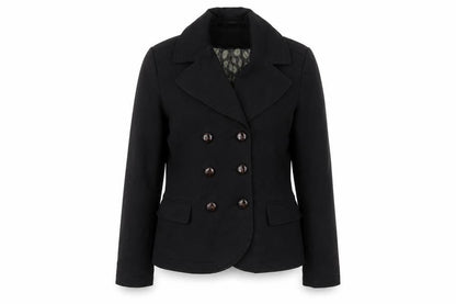 H&M Womens Black Cotton Jacket Blazer Size 12