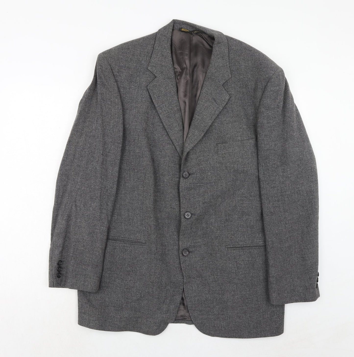 Marks and Spencer Mens Grey Wool Jacket Blazer Size 42 Regular