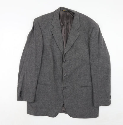 Marks & Spencer Mens Grey Wool Jacket Blazer Size 42 Regular