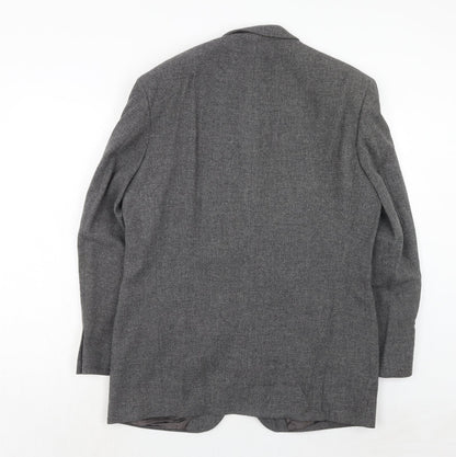 Marks & Spencer Mens Grey Wool Jacket Blazer Size 42 Regular