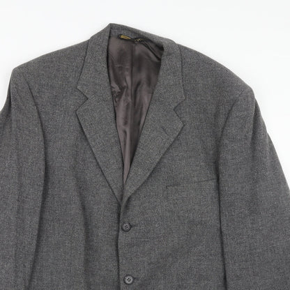 Marks & Spencer Mens Grey Wool Jacket Blazer Size 42 Regular