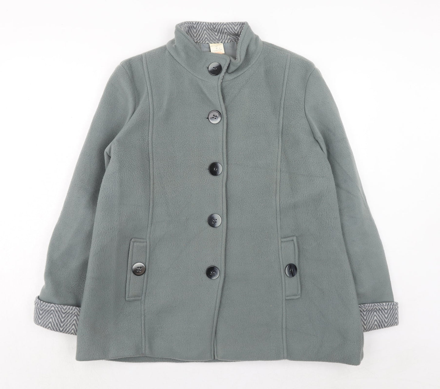 Anne De Lancay Womens Green Jacket Size M Button