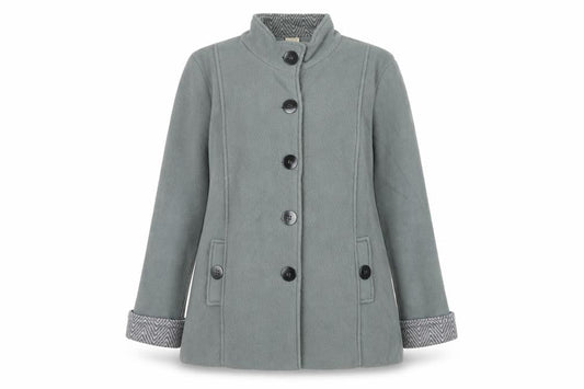 Anne De Lancay Womens Green Jacket Size M Button