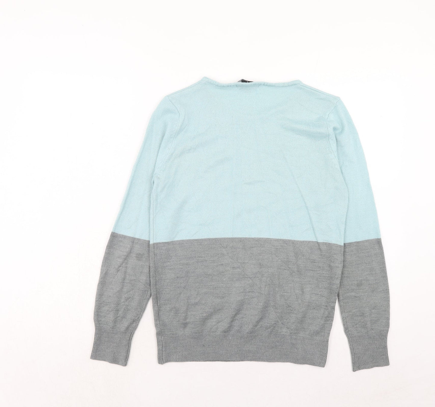 FOREVER 21 Womens Blue Round Neck Acrylic Pullover Jumper Size S