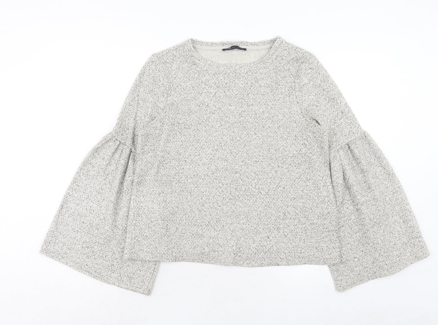 Marks and Spencer Womens Grey Round Neck Acrylic Pullover Jumper Size 10