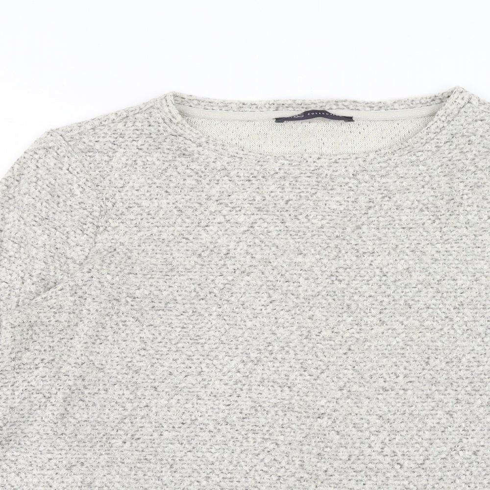 Marks and Spencer Womens Grey Round Neck Acrylic Pullover Jumper Size 10