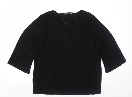 Anonymous Womens Black Round Neck Acrylic Pullover Jumper Size XL