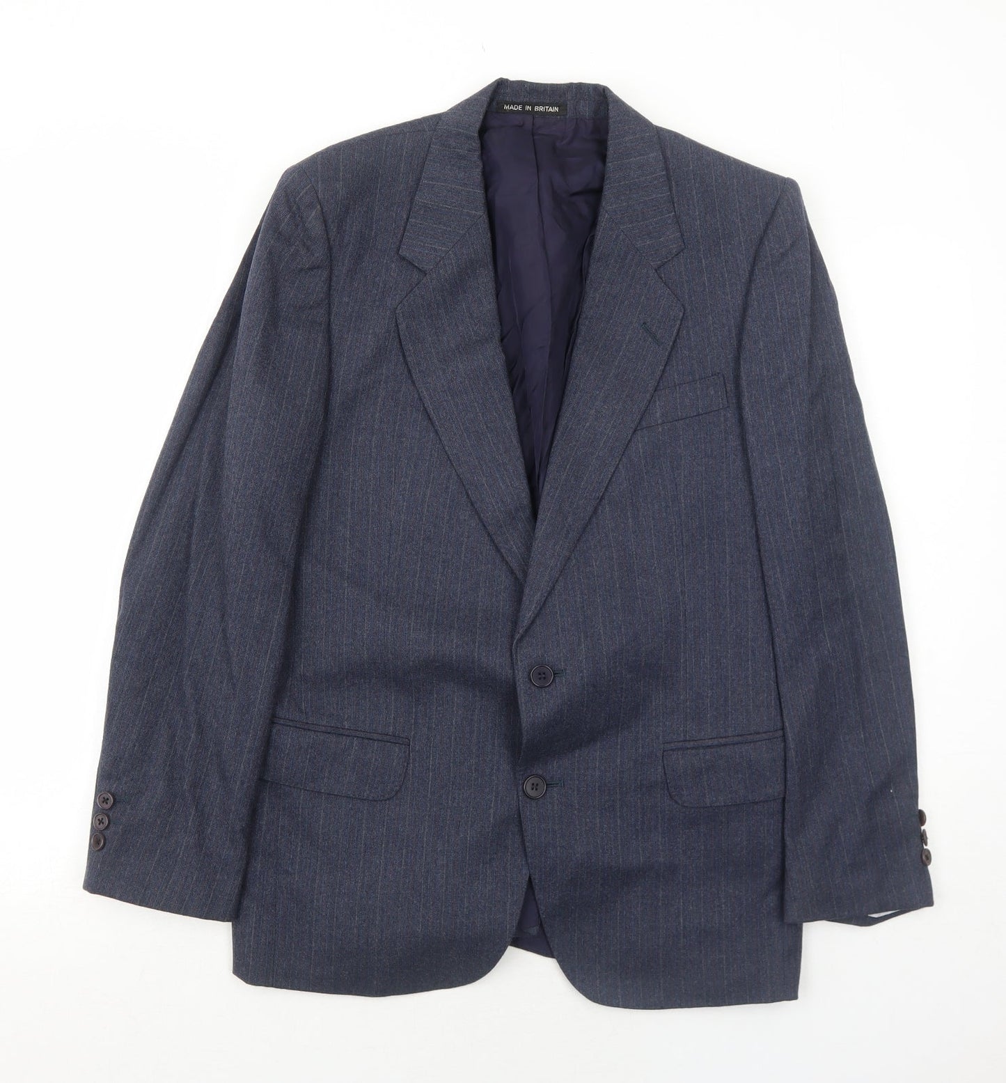Paul Jardine Mens Blue Striped Wool Jacket Suit Jacket Size 40 Regular
