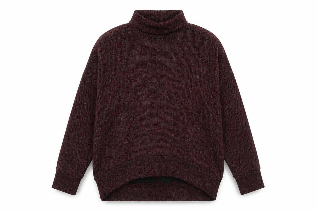Topshop Womens Red Roll Neck Polyester Pullover Jumper Size 14