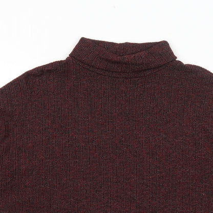 Topshop Womens Red Roll Neck Polyester Pullover Jumper Size 14
