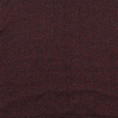 Topshop Womens Red Roll Neck Polyester Pullover Jumper Size 14