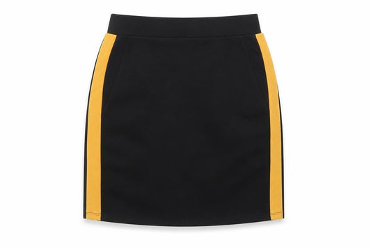 Miss Selfridge Womens Black Polyester Mini Skirt Size 8 - Side Stripe Detail
