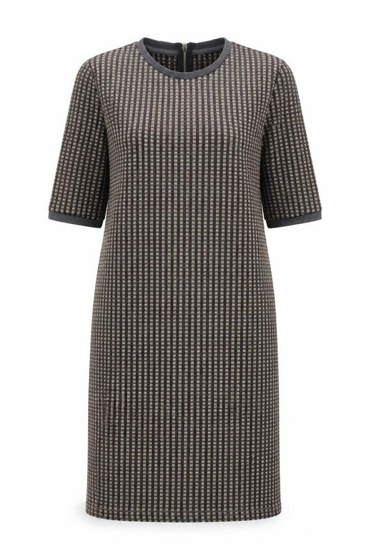 Zara Womens Multicoloured Geometric Polyester A-Line Size S Round Neck Zip