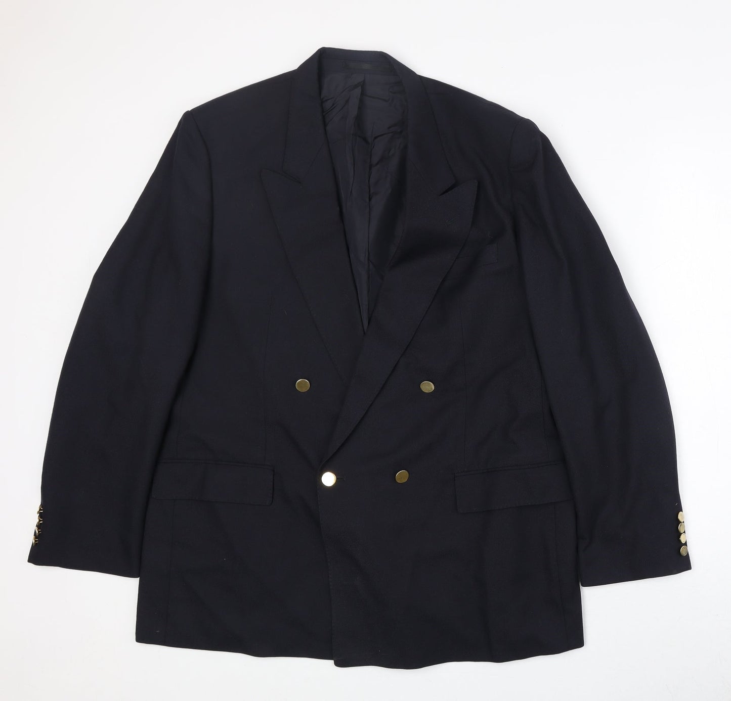 Marks and Spencer Mens Black Polyester Jacket Suit Jacket Size 44 Regular