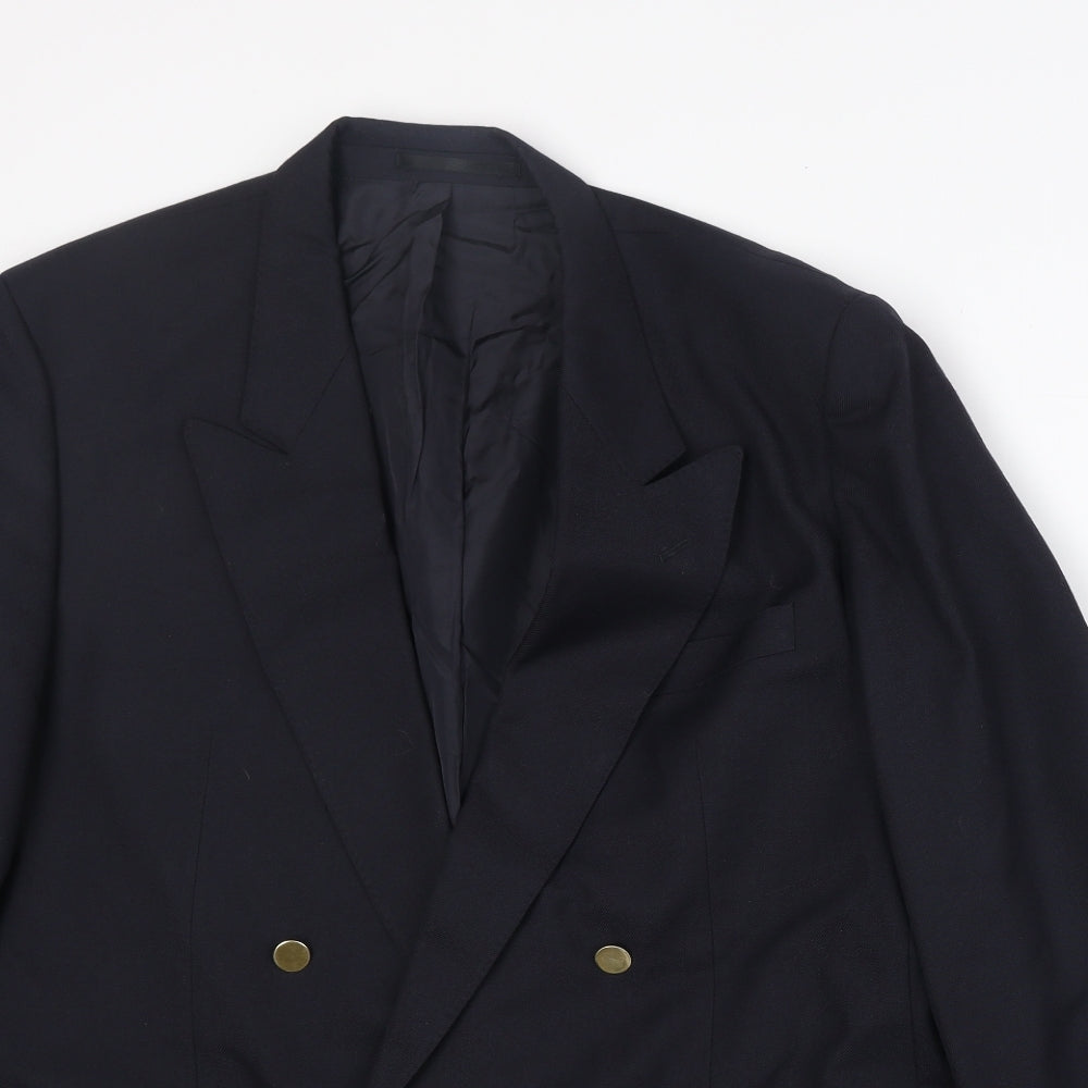 Marks and Spencer Mens Black Polyester Jacket Suit Jacket Size 44 Regular