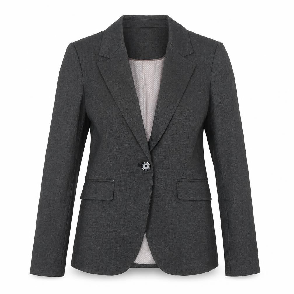 Zara Womens Grey Polyester Jacket Suit Jacket Size S