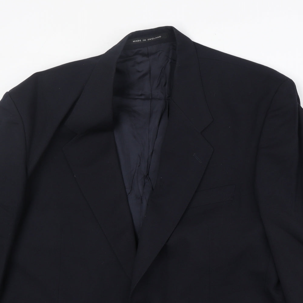 The Label Mens Blue Wool Jacket Blazer Size 44 Regular