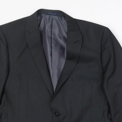 Next Mens Grey Polyester Jacket Suit Jacket Size 42 Regular