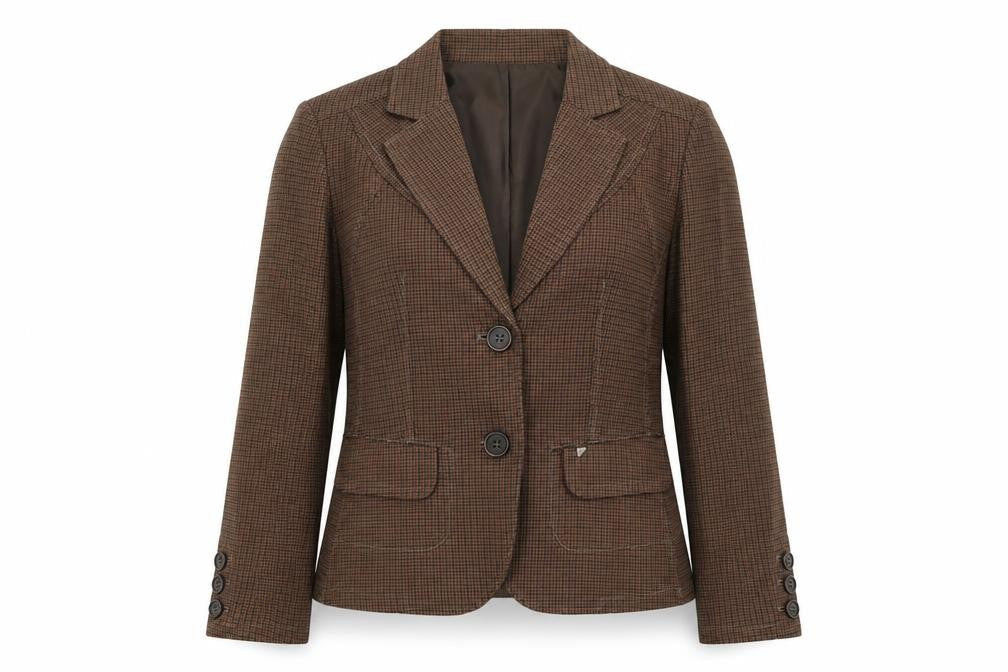 New Man Womens Brown Cotton Jacket Blazer Size 8