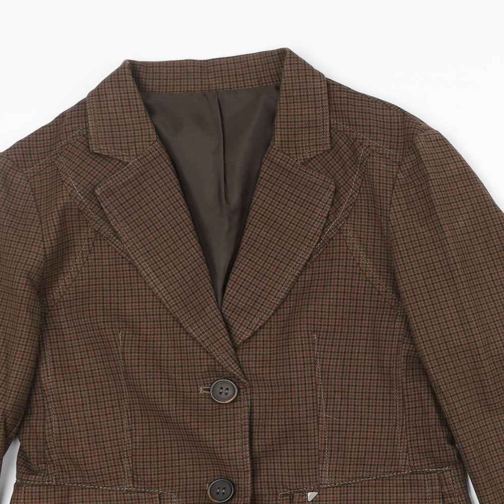 New Man Womens Brown Cotton Jacket Blazer Size 8