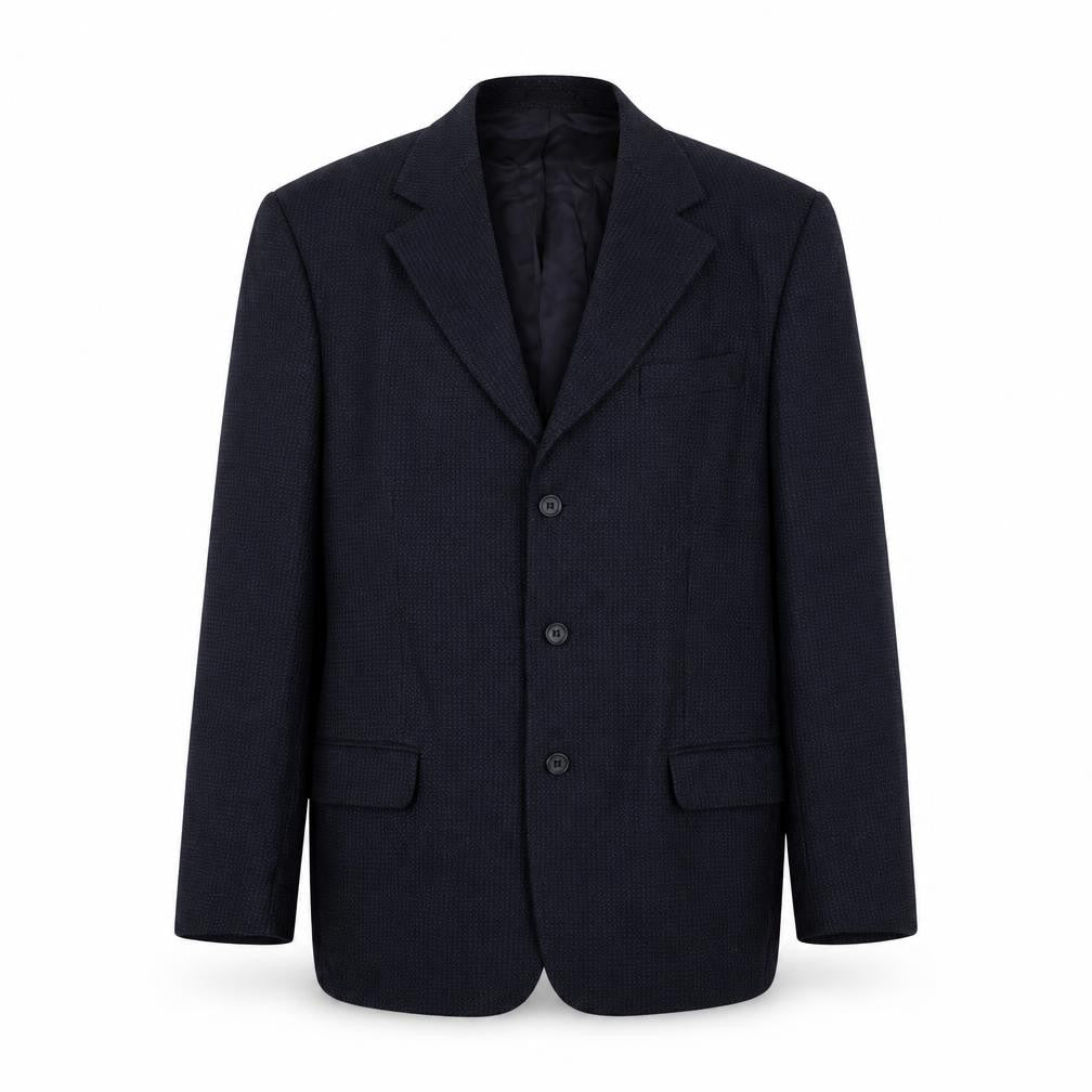 Marks & Spencer Mens Blue Wool Jacket Suit Jacket Size 40 Regular - Textured