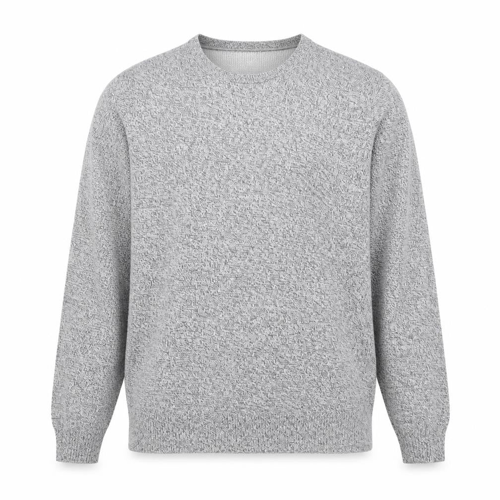 Marks & Spencer Mens Grey Round Neck Acrylic Pullover Jumper Size L Long Sleeve