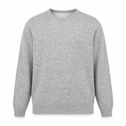 Marks & Spencer Mens Grey Round Neck Acrylic Pullover Jumper Size L Long Sleeve