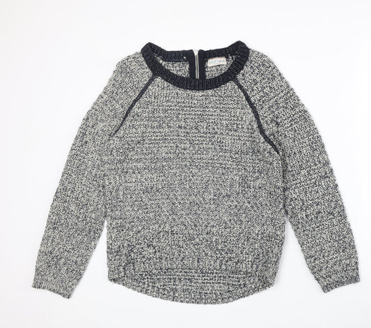 Marks and Spencer Womens Blue Round Neck Acrylic Pullover Jumper Size 8