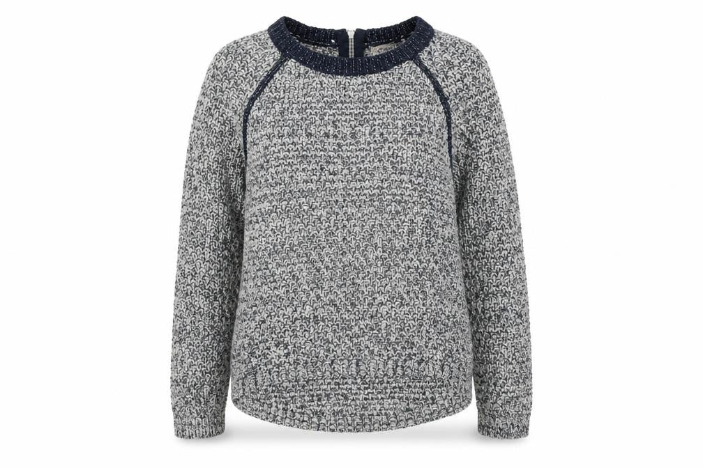 Marks & Spencer Womens Blue Round Neck Acrylic Pullover Jumper Size 8