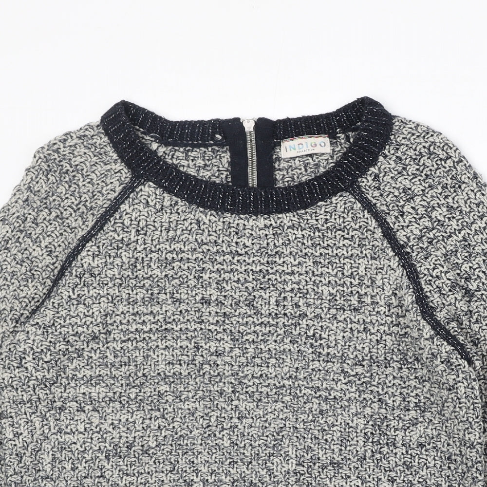 Marks and Spencer Womens Blue Round Neck Acrylic Pullover Jumper Size 8