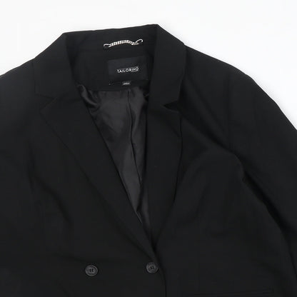 Caspsule Womens Black Polyester Jacket Suit Jacket Size 14